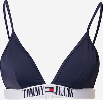 Tommy Jeans Trójkąt Góra bikini w kolorze niebieski: przód