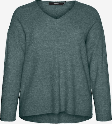 Vero Moda Curve Sweater 'VMCLefile' in Green: front