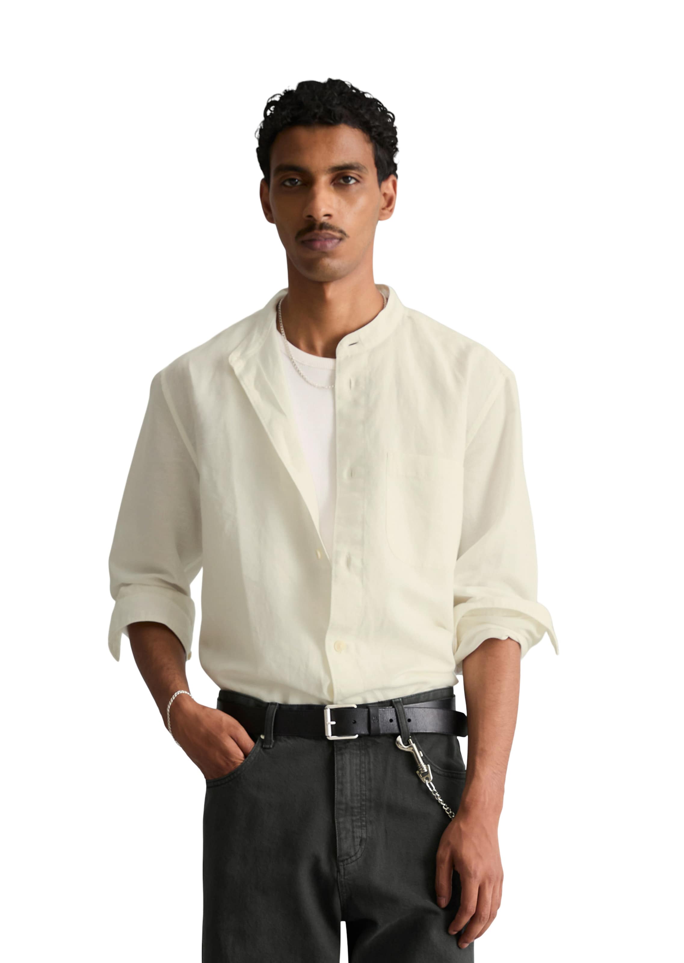 Marc O'Polo DENIM Regular fit Overhemd in Wit: voorkant