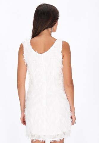 Robe de cocktail faina en blanc