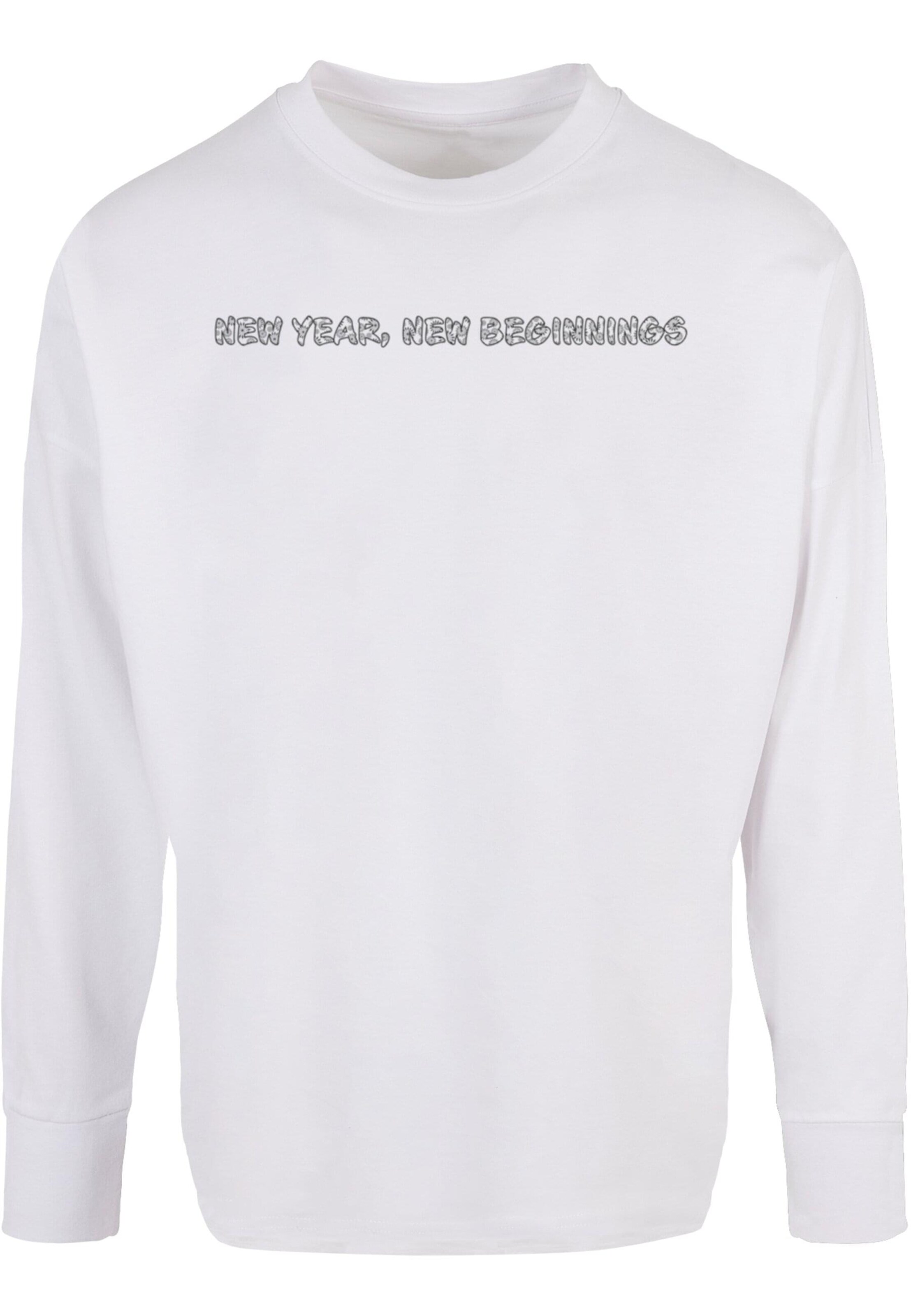 Merchcode Shirt 'New Year' in Wit: voorkant