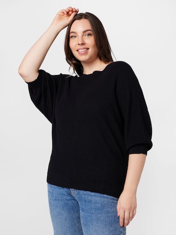 Vero Moda Curve Trui 'TUGALEX' in Zwart: voorkant