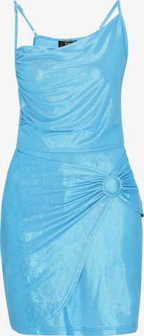 Robe de cocktail faina en bleu : devant