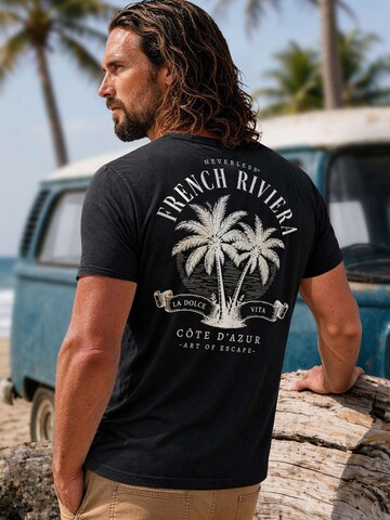 Neverless Shirt 'French Riviera' in Black