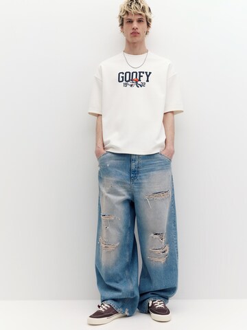 Pull&Bear Shirt 'GOOFY' in Wit