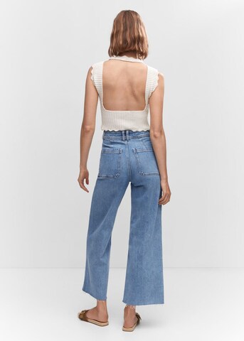 Wide leg Jeans 'catherin' de la MANGO pe albastru