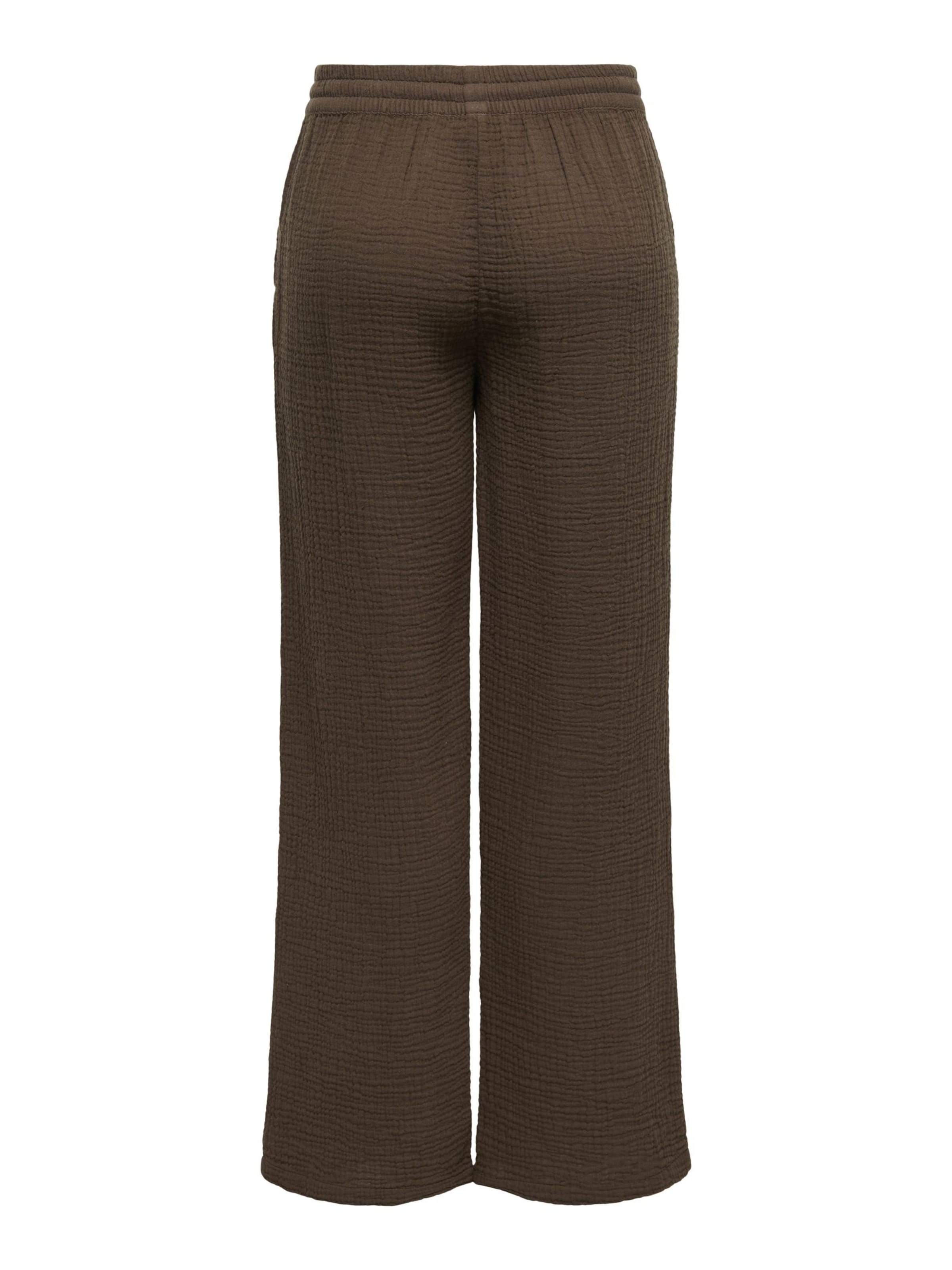 JDY Wide leg Trousers 'JDYTheis' in Brown