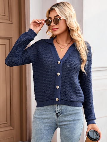 Yesfashion Kardigan w kolorze niebieski