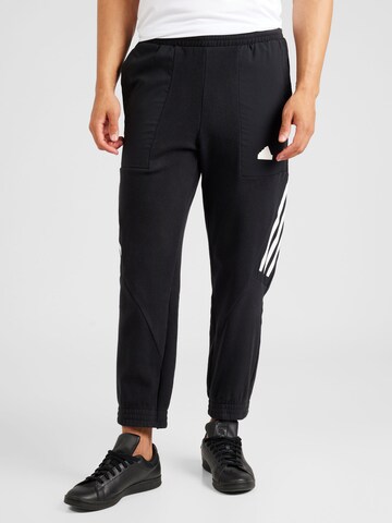 Tapered Pantaloni sportivi 'Future Icons' di ADIDAS SPORTSWEAR in nero: frontale