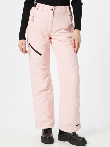 ICEPEAK Normální Sportovní kalhoty 'CURLEW' – pink: přední strana