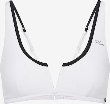 Karl Lagerfeld Bralette Bikini top in White: front