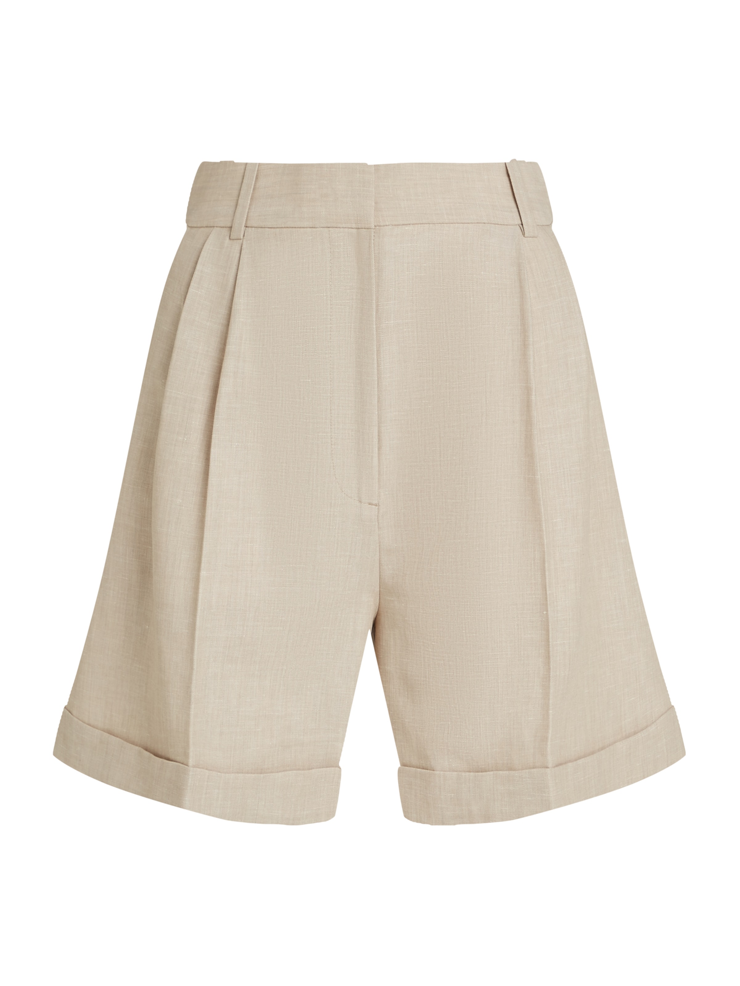 TOMMY HILFIGER regular Παντελόνι πλισέ σε μπεζ: μπροστά