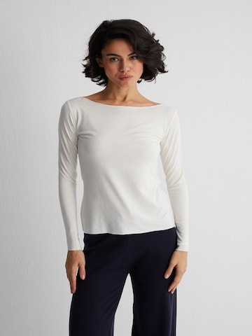 SILK & CASHMERE Blouse in Beige
