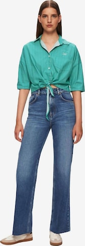 Maglietta 'Cropped Striped Shirt' di LTB Jeans in verde: frontale