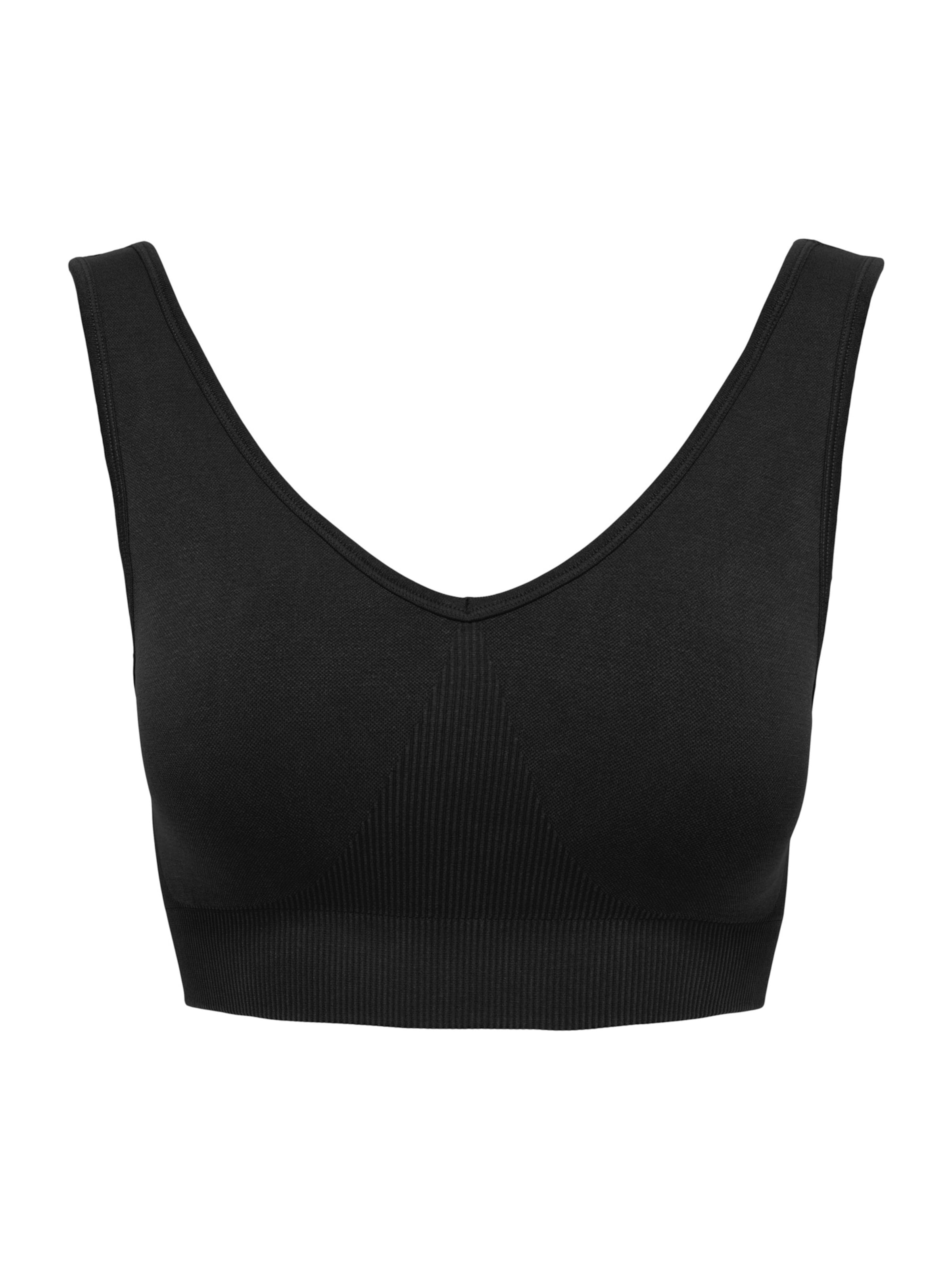 ONLY PLAY Bustier Sport-BH 'ONPedda' in Schwarz: Vorderseite