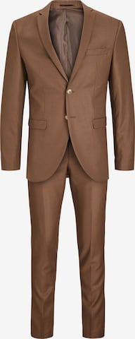 JACK & JONES Slim fit Suit in Brown: front