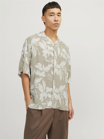 JACK & JONES - Ajuste confortable Camisa 'JJEJeff' en beige: frente