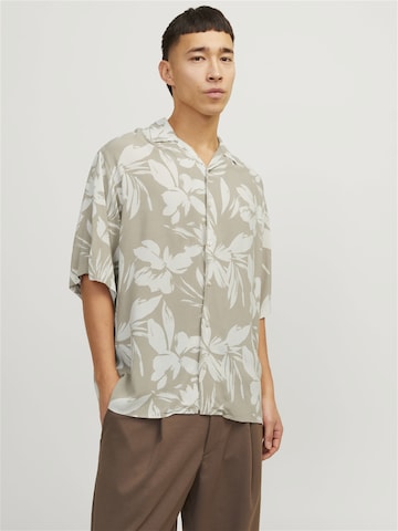 JACK & JONES - Ajuste confortable Camisa 'Jeff' en beige: frente