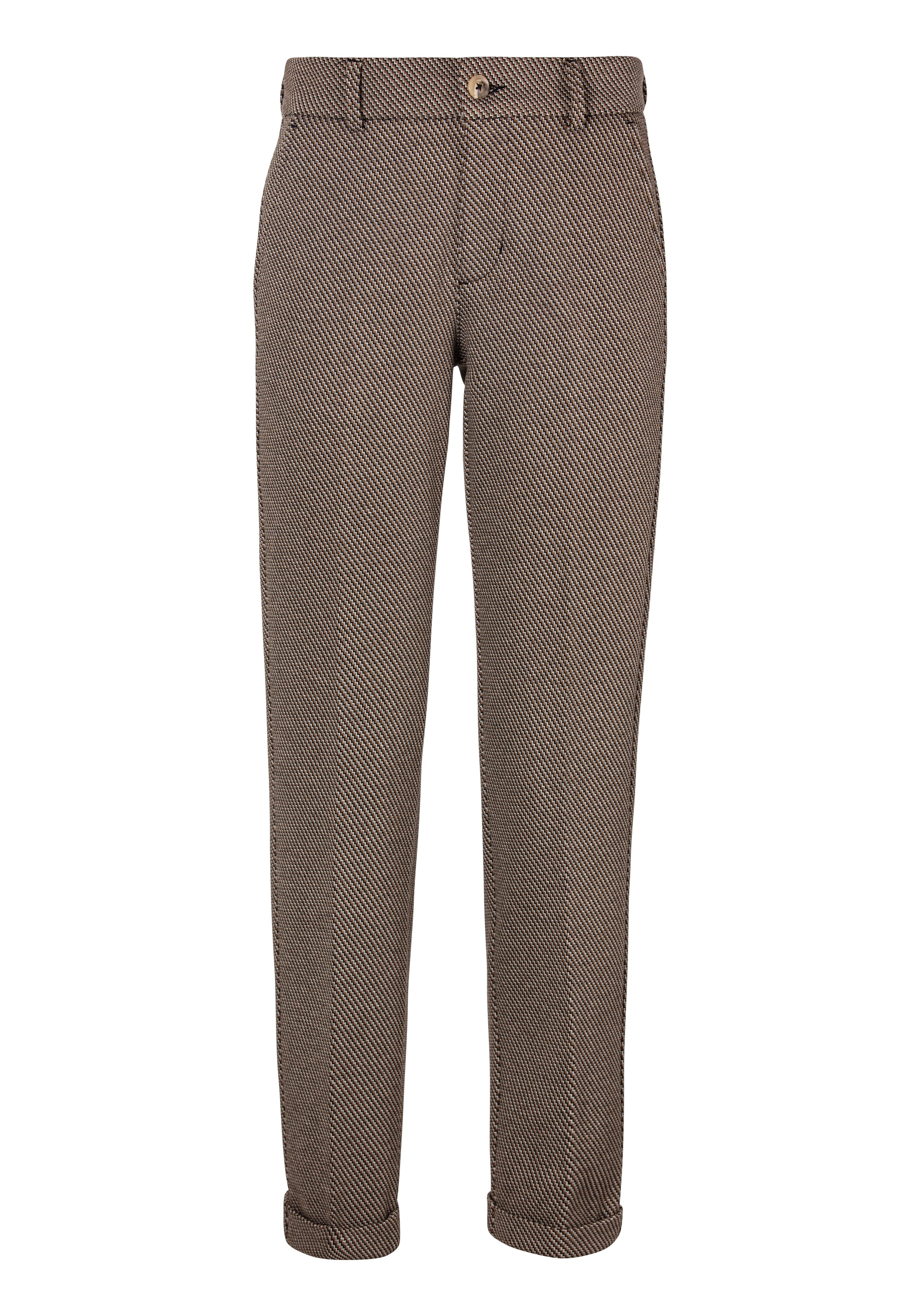 Angels Bügelfaltenhose in braun / schwarz / weiß, Produktansicht