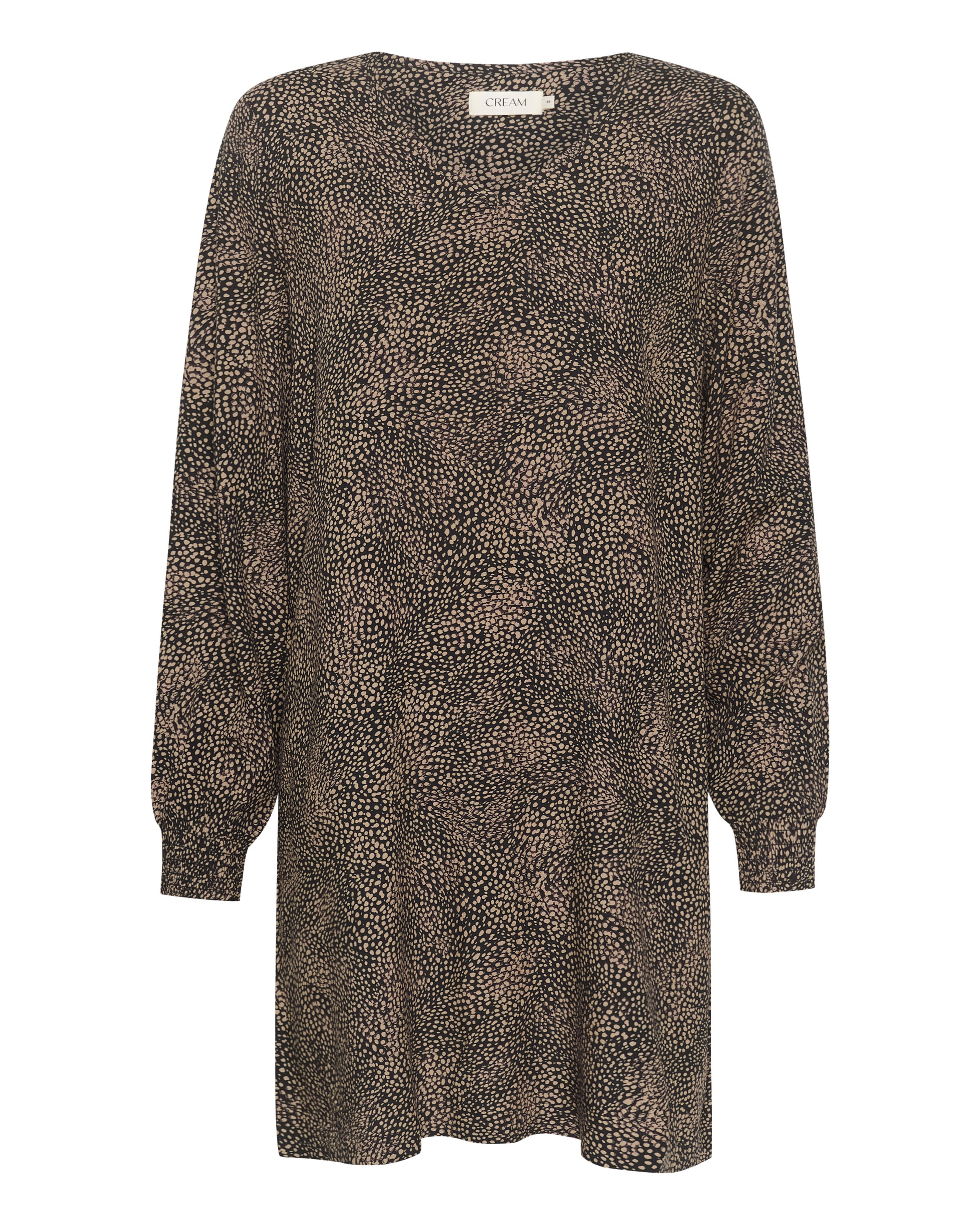 Cream Φόρεμα σε μπρονζέ: μπροστά