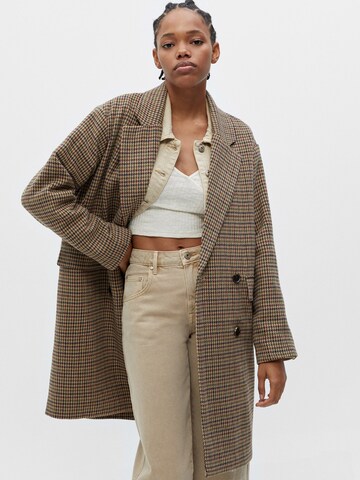 Pull&Bear Tussenmantel in Bruin: voorkant