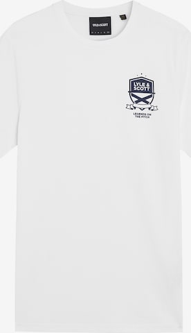 Maglietta 'Legends On The Pitch' di Lyle & Scott in bianco: frontale