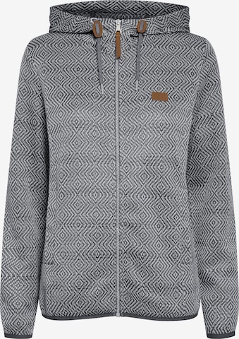 Oxmo Fleecejacke 'Pebbles' in Grau: predná strana