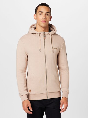 Ragwear Sweatjacka 'NATE' i beige: framsida