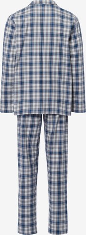 Hanro Pyjama lang 'Cozy Comfort' in Blau