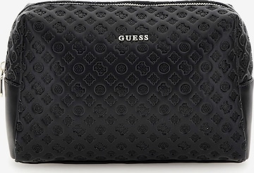 GUESS Cosmetic Bag in Black: front