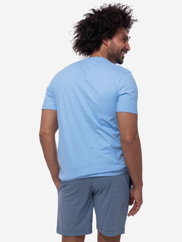 Mey Pajama short 'Round Geo' in Blue