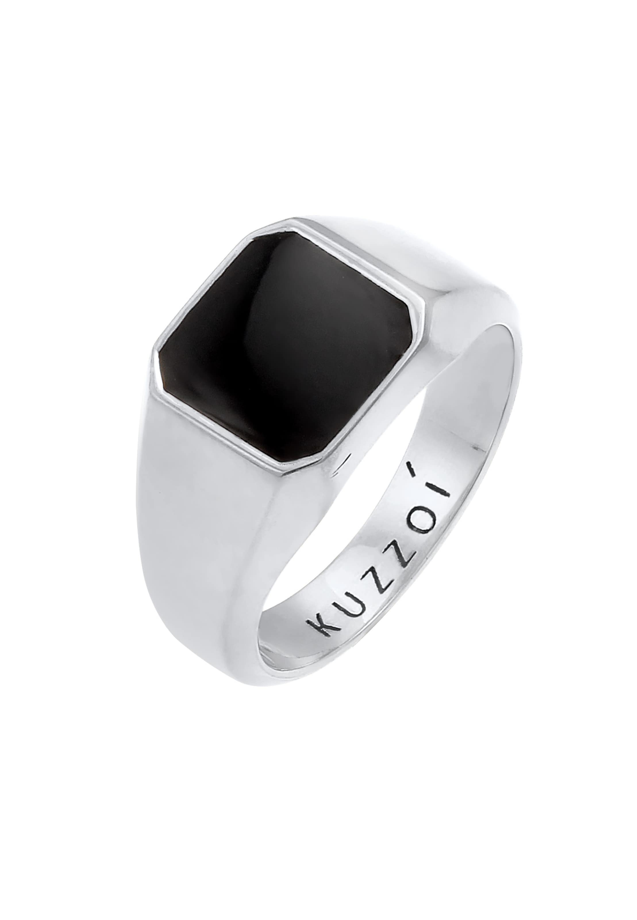 KUZZOI Кольцо в Серебристый: спереди