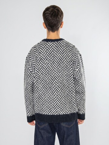 FARAH Trui 'Athens Herringbone' in Blauw