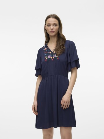 VERO MODA Blousejurk 'SINA' in Blauw: voorkant