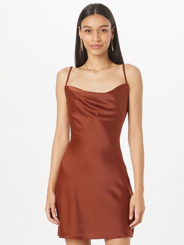 Misspap Dress in Brown: front