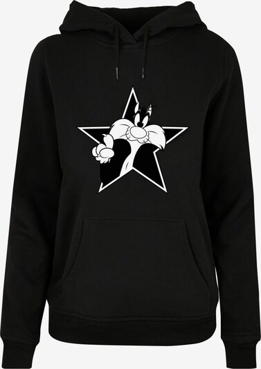 F4NT4STIC Sweatshirt 'Sylvester Mono Star -WHT and LOONEY TUNES' in schwarz / weiß, Produktansicht