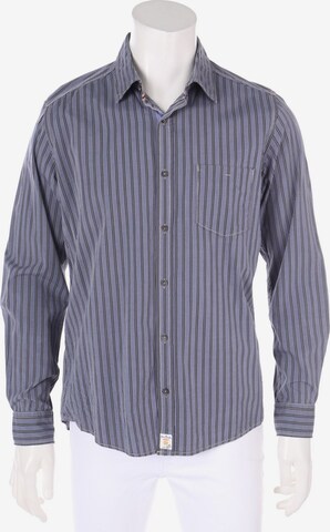 PIERRE CARDIN Button Up Shirt in L in Blue: front