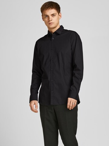 JACK & JONES - Slim Fit Camisa clássica em preto