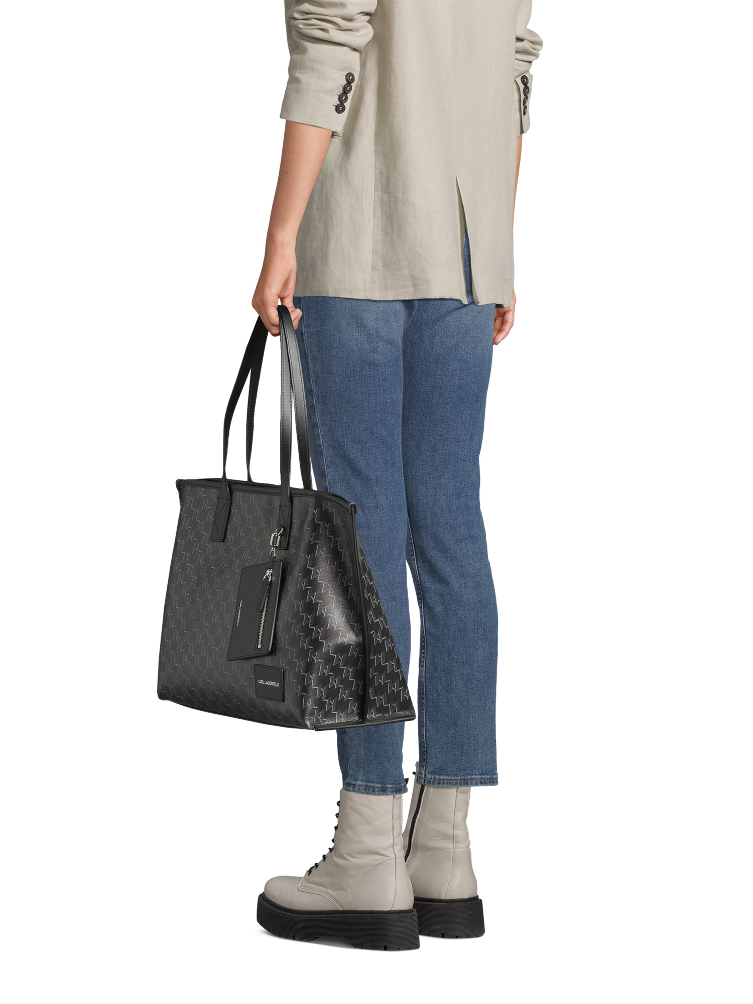 Karl Lagerfeld Nákupní taška – černá: přední strana