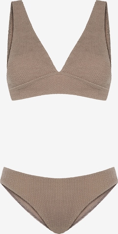 SORBET ISLAND Bikini 'Aqua' in Brown: front