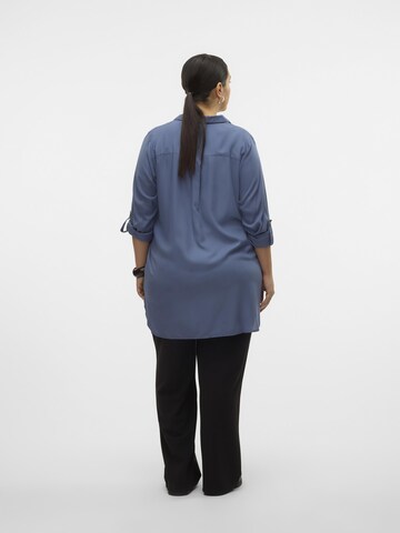 Vero Moda Curve Bluse 'Bumpy' i blå