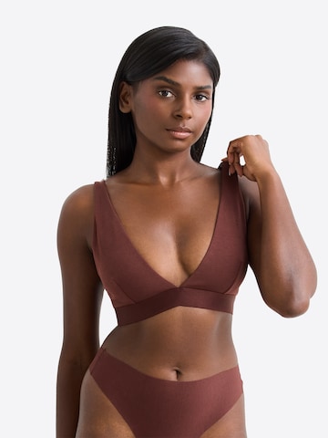 Erlich Textil - Soutien Bustier Soutien em castanho: frente