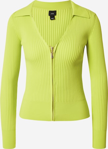 River Island Gebreid vest in Groen: voorkant