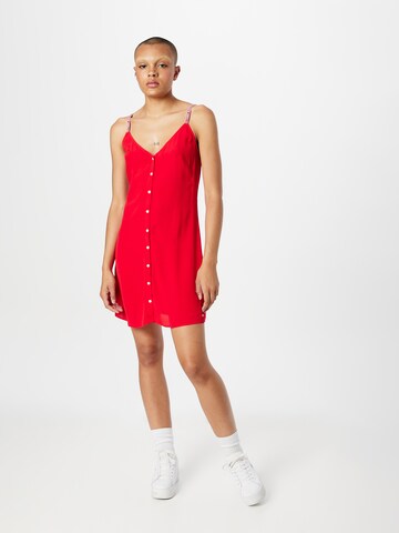 Tommy Jeans - Vestido de verão em vermelho: frente