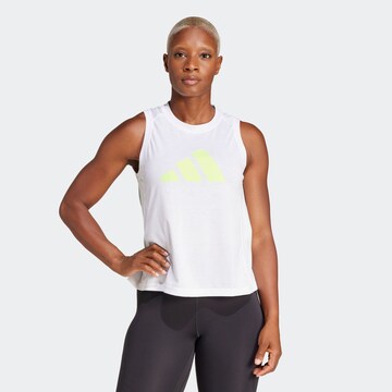 ADIDAS PERFORMANCE - Top deportivo 'Essentials' en blanco: frente