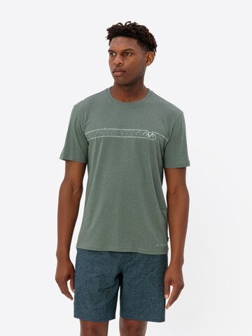 VAUDE Funktionsshirt 'Cyclist V' (GOTS) in Grün: Vorderseite