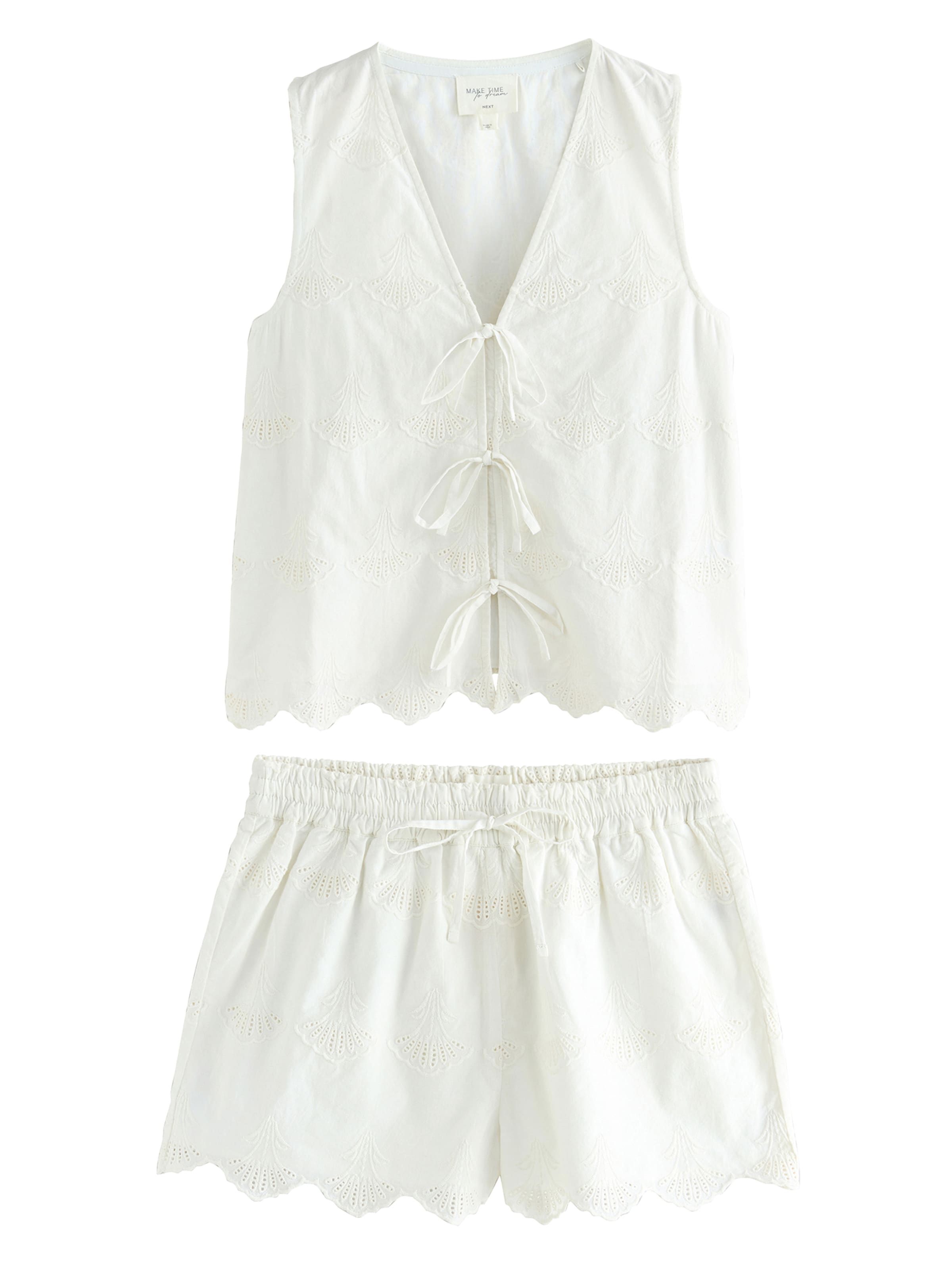 Next Kort pyjamas i vit: framsida