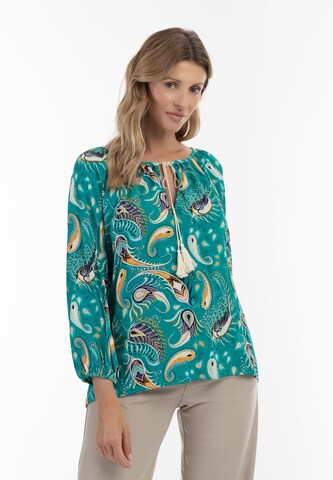 Usha Blouse in Groen: voorkant