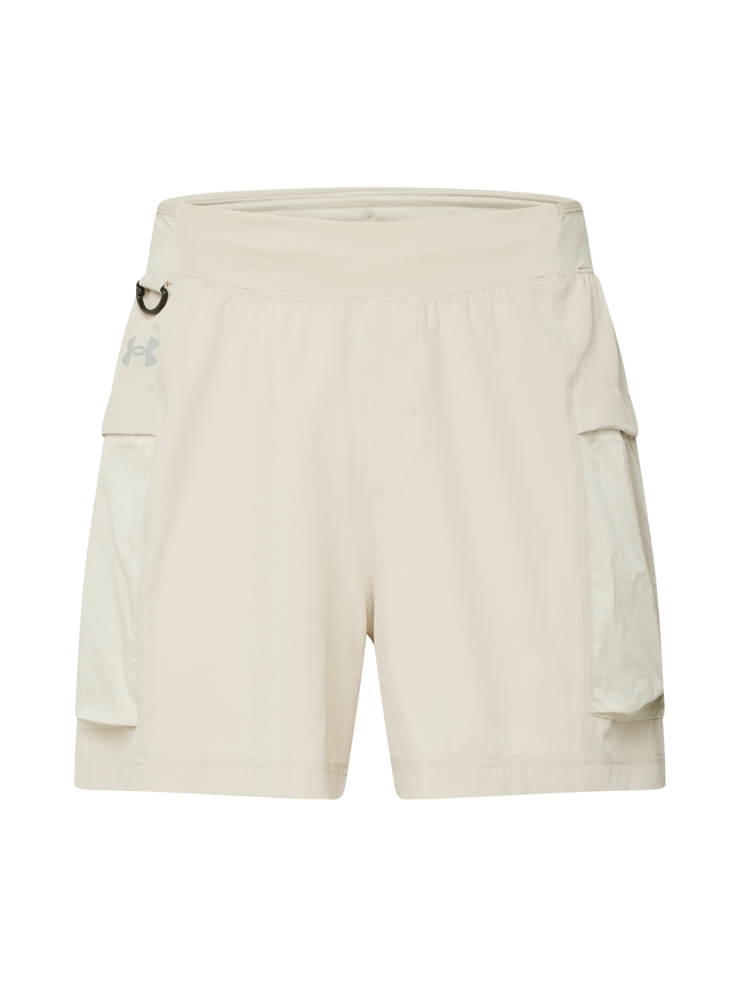 UNDER ARMOUR Regular Workout Pants 'Run Trail' in Beige: front