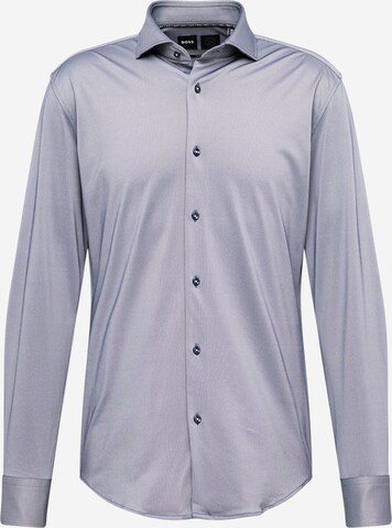 BOSS Slim fit Business Shirt 'Hank' in Blue: front